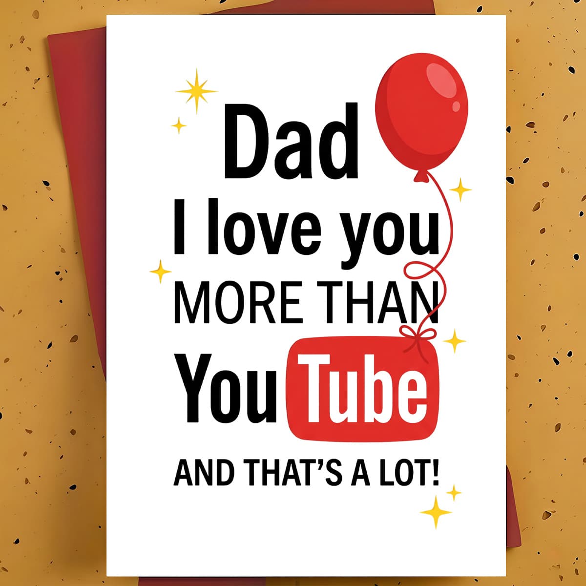 TEMU 1pc Funny Father's Day And Birthday Greeting Card For Dad, Stepdad - And Modern , Card, With Envelope