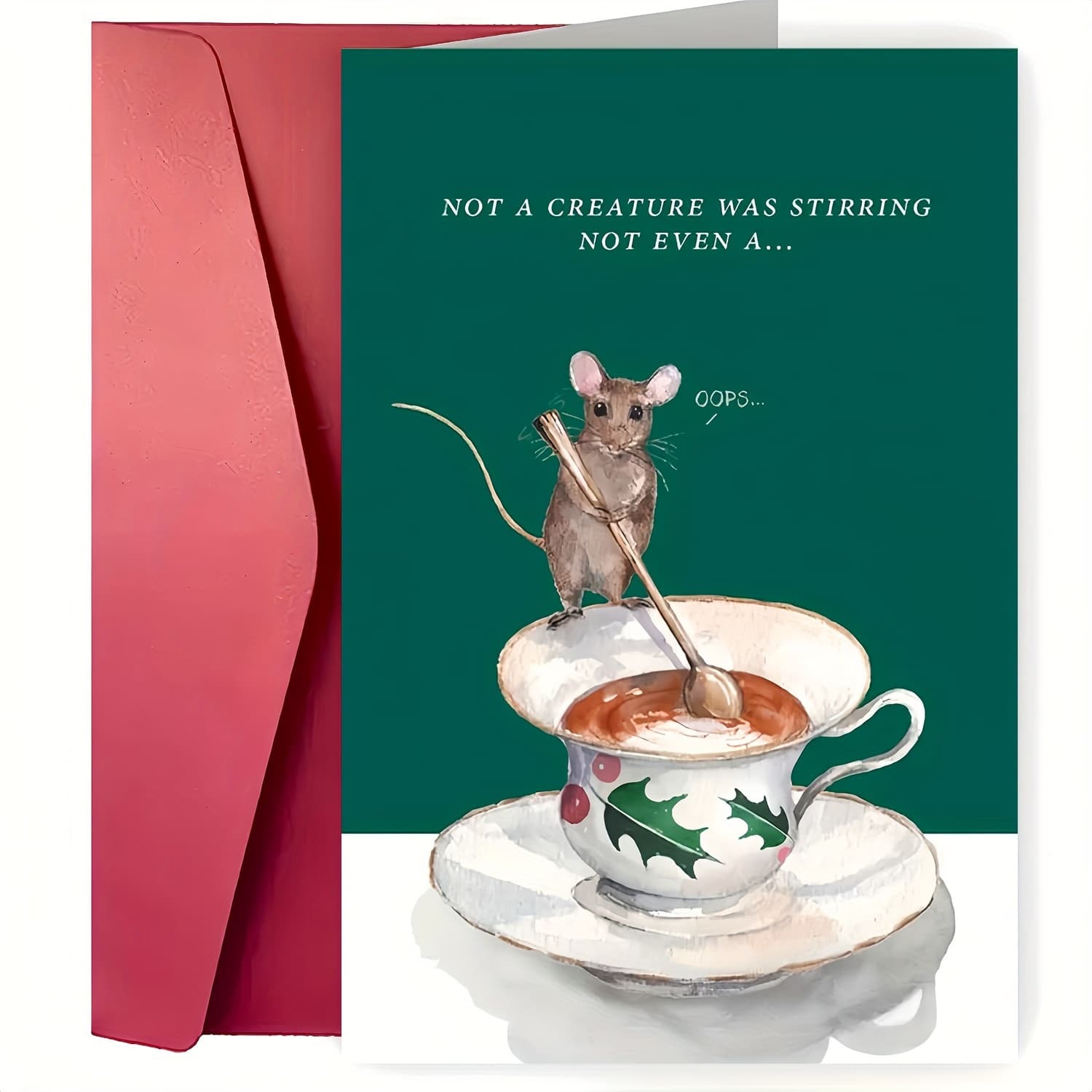 TEMU Not Biology Stirring, A Funky, Funny Birthday Card, Happy Father's Day Card, Serious Mouse, Holiday Greeting, Happy Birthday Card, Father's Day Card