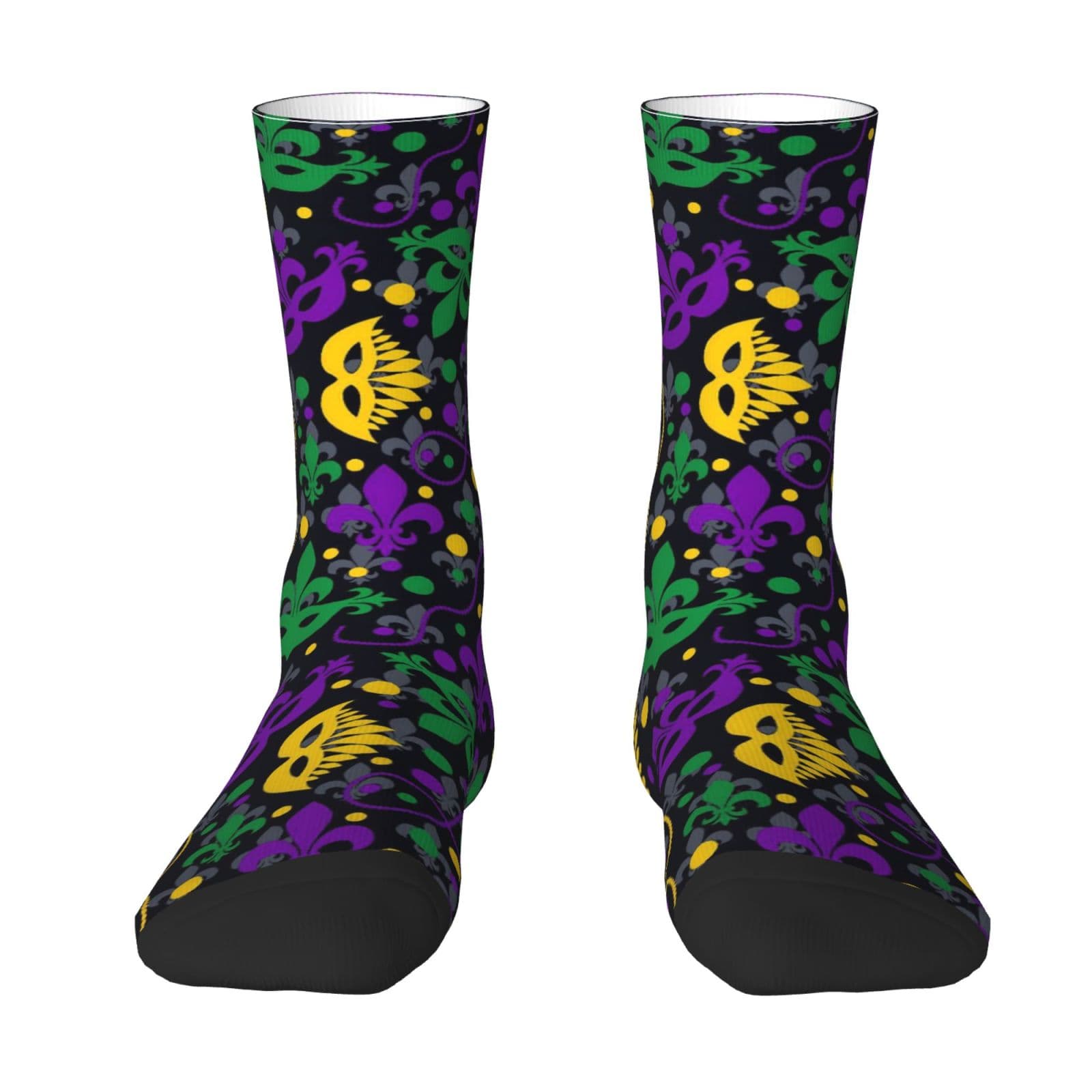 TEMU 1 Pair Of Men's/women's Novelty Gift Socks - Wear - Breathable Polyester Blend - Machine Washable 3d Printed Socks, Unique Theme Design, Durable Fabric, Collector-grade Socks