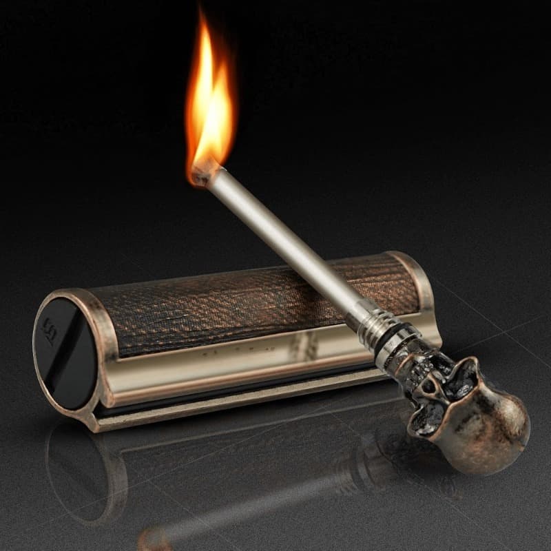 TEMU -themed Permanent Flame Lighter Set - 10, 000 Ignitions, Waterproof & Fuel-free, Perfect Gift Box Included