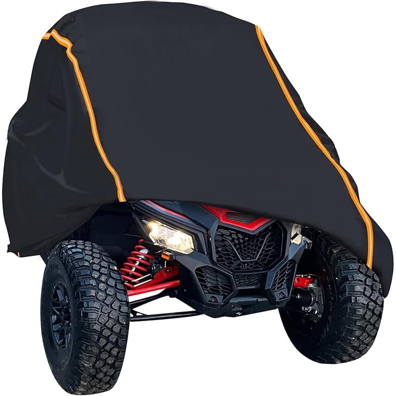 TEMU Utv Cover 2/4 Seater, Waterproof Cover Compatible With Crew 1000 900 570 800 Rzr Talon 4-door With Reflective Strips Heavy-duty 420d Utv Full Weather Cover