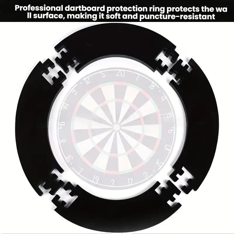 TEMU 1 Dartboard Wall Protector Surround Backboard - Heavy Duty Black Design Marked With 10 Sections And For Indoor/outdoor Dart Games - No Screws/glue Needed, Ideal Gift For Christmas