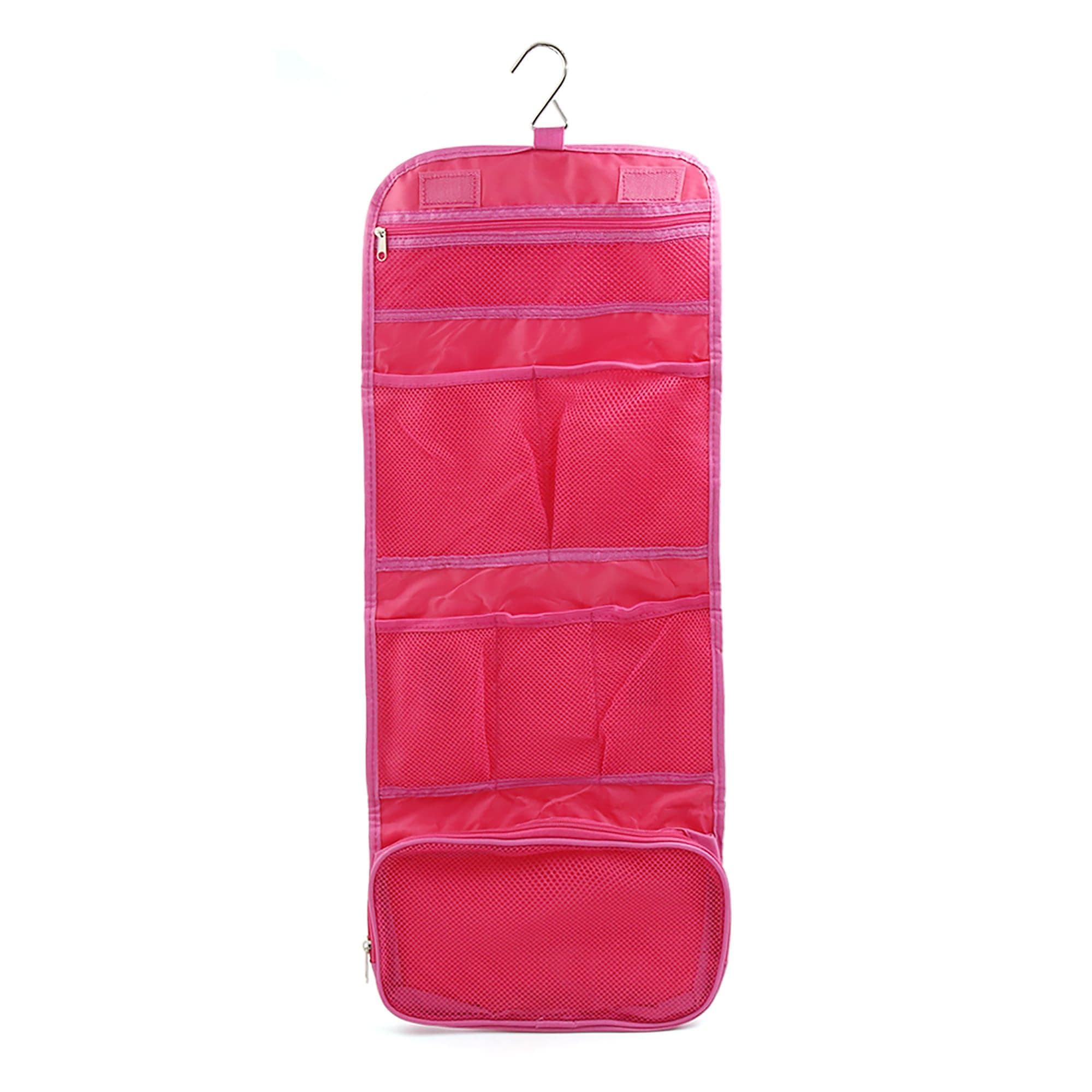 TEMU 7 Pockets Hanging Travel Toiletry Bag For Women, Large Capacity Organizer Bags, Hanging Makeup Case For Accessories, Bathroom Shower Bag, Suitable For