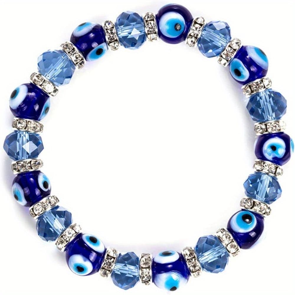 TEMU Evil Eye Bead Bracelet Meaning Beaded Glass Beads Bracelet Women Jewelry