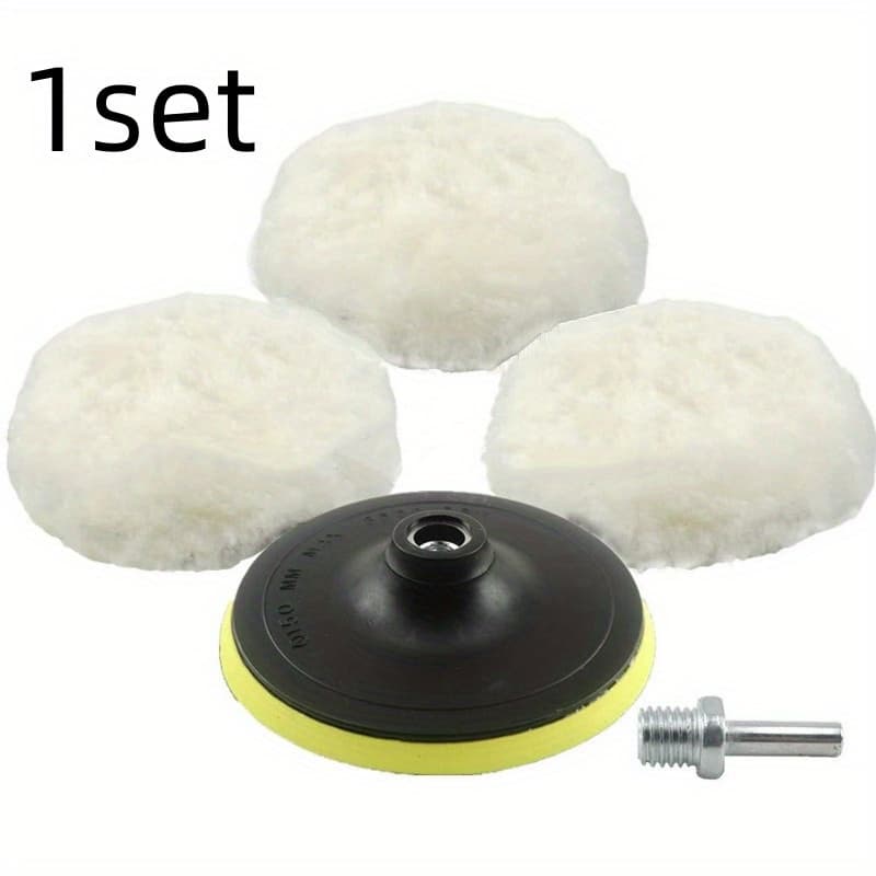 TEMU Car Polishing And Waxing Set, Vehicle Care Kit, Car Beauty Polishing Wheel, Waxing Pad, Wear-resistant And Durable
