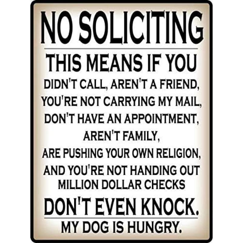 TEMU Funny Do Not Knock No Soliciting Sign - Metal Door Warning Sign With Funny Warning Messages, Shabby Style For Entrance, Door Installation (12x8, Durable Metal Plate) For And Privacy, Holiday