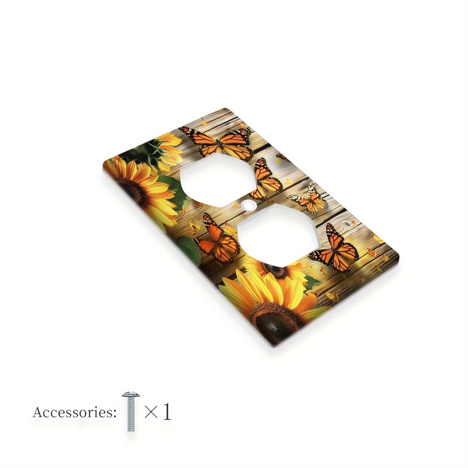 TEMU 1pc 1gang/2gang Flower Sunflower Polycarbonate Thermoplastic Decorator Light Switch Cover Heat And Fade Resistance Electrical Outlet Covers Decorative Wall Plate