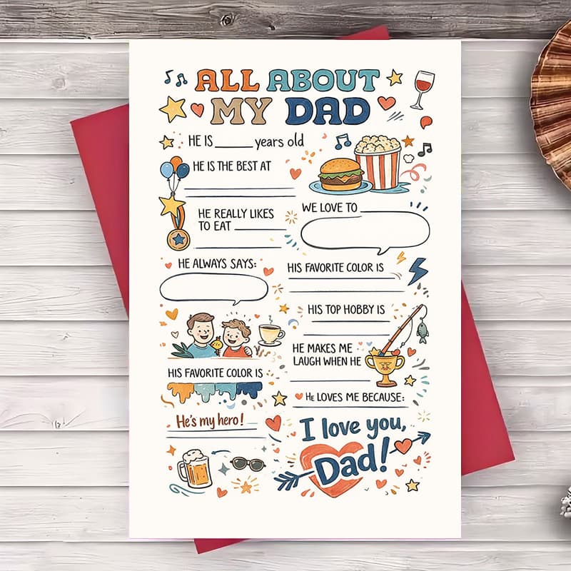 TEMU 2pcs Set (includes An Envelope And A Greeting Card) The Blanks Greeting For Father's Day, Birthdays, To Show Appreciation. Honor Dad With A And For