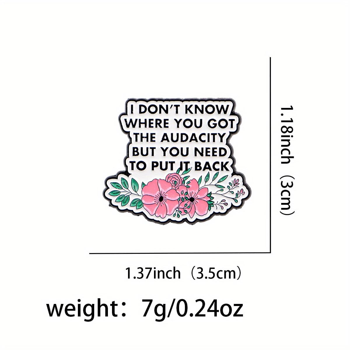 TEMU Lapel Enamel Pins And Brooches Badge Pins For Backpacks Bags Backpack Cool Decoration Friend For Gifts 1pc