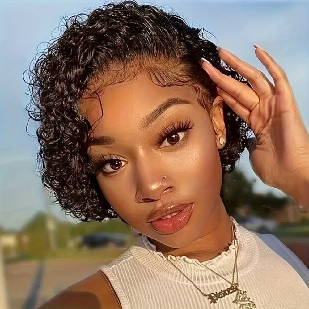 TEMU Best - Selling African Small Curly Black Wig - Women's Short Hair Wig For Party, Show, Music Festival And Travel Gifts