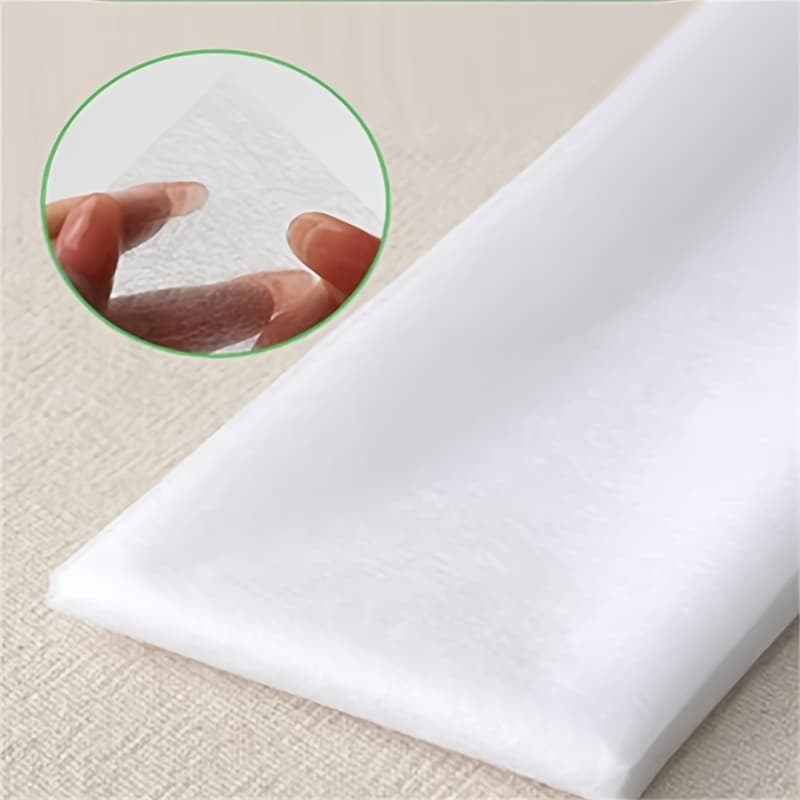 TEMU Black And White Double-sided Adhesive Fabric, Sewing Patch Sticker, Non-woven Interlining, Suitable For Skirt, Trim, Fabric, Handcraft Sewing Additions