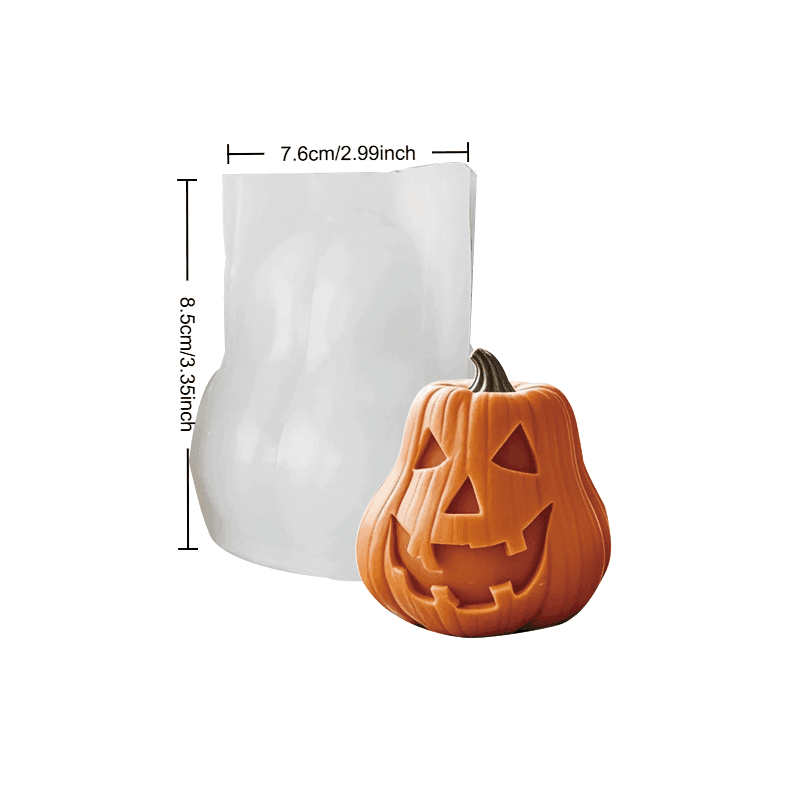 TEMU 1-pack Halloween Pumpkin Silicone Mold For Scented Candles | For Resin/plaster Crafts And Table Decor | Gift Box Decor