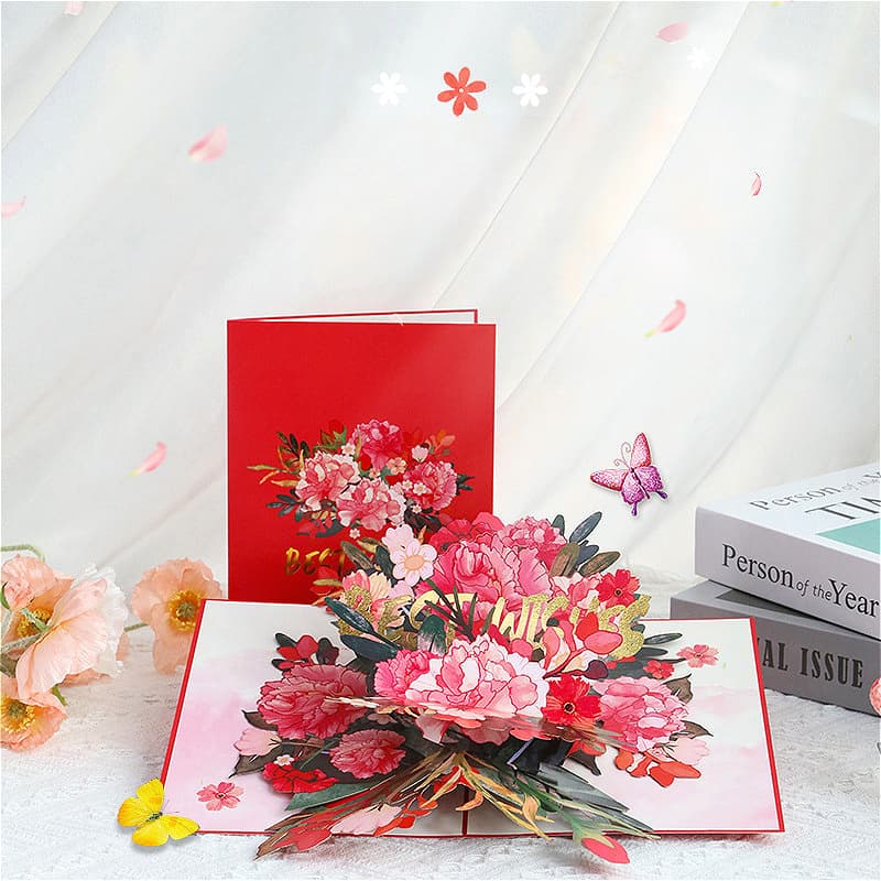 TEMU 1pc, Pop Up Birthday Card For Women Mom Grandma Wife 3d Mothers Day Valentines Day Christmas Card, Of You Greeting Cards For Women Aunt Wife, Friend Birthday Cards