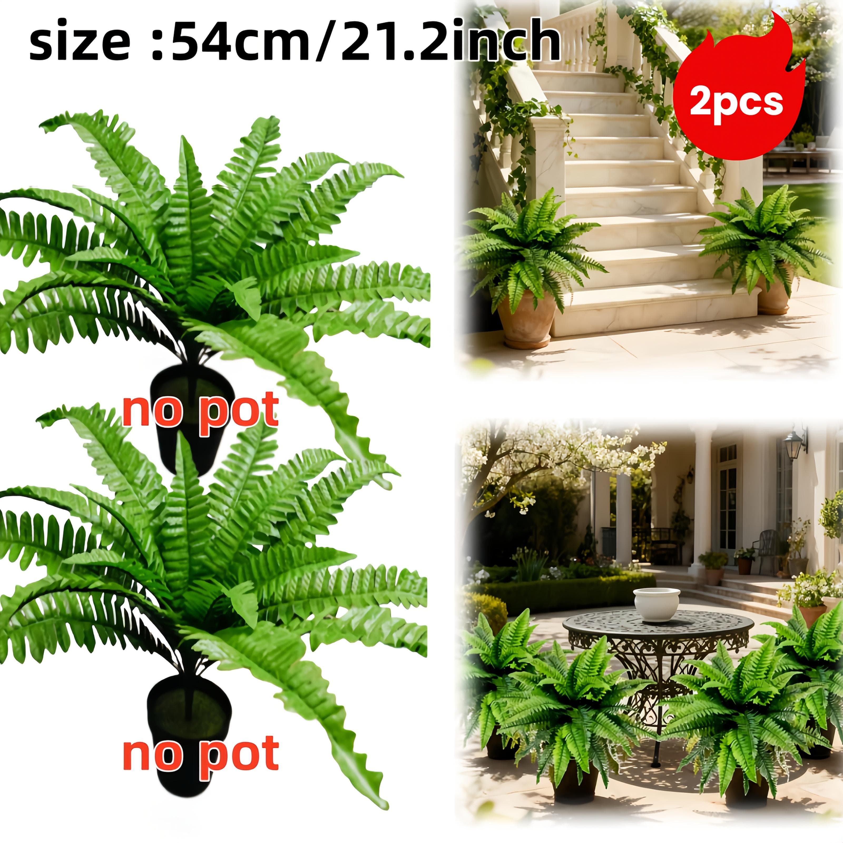 TEMU 2pcs Set Of High-end Dense Boston Fern Artificial Plants, High-end Indoor/outdoor Decoration With Simulated , Perfect For Weddings, Hotels, Gardens, Courtyards, Photography, Seasonal Celebrations