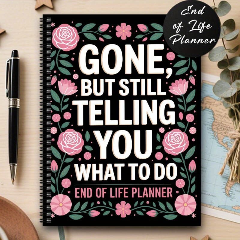 TEMU 1pc End Of Book - Last Wishes Guestbook & Will Planner With - Elegant Cover - For , Funeral Arrangements, Gifts - Peace Of For Adults, Seniors