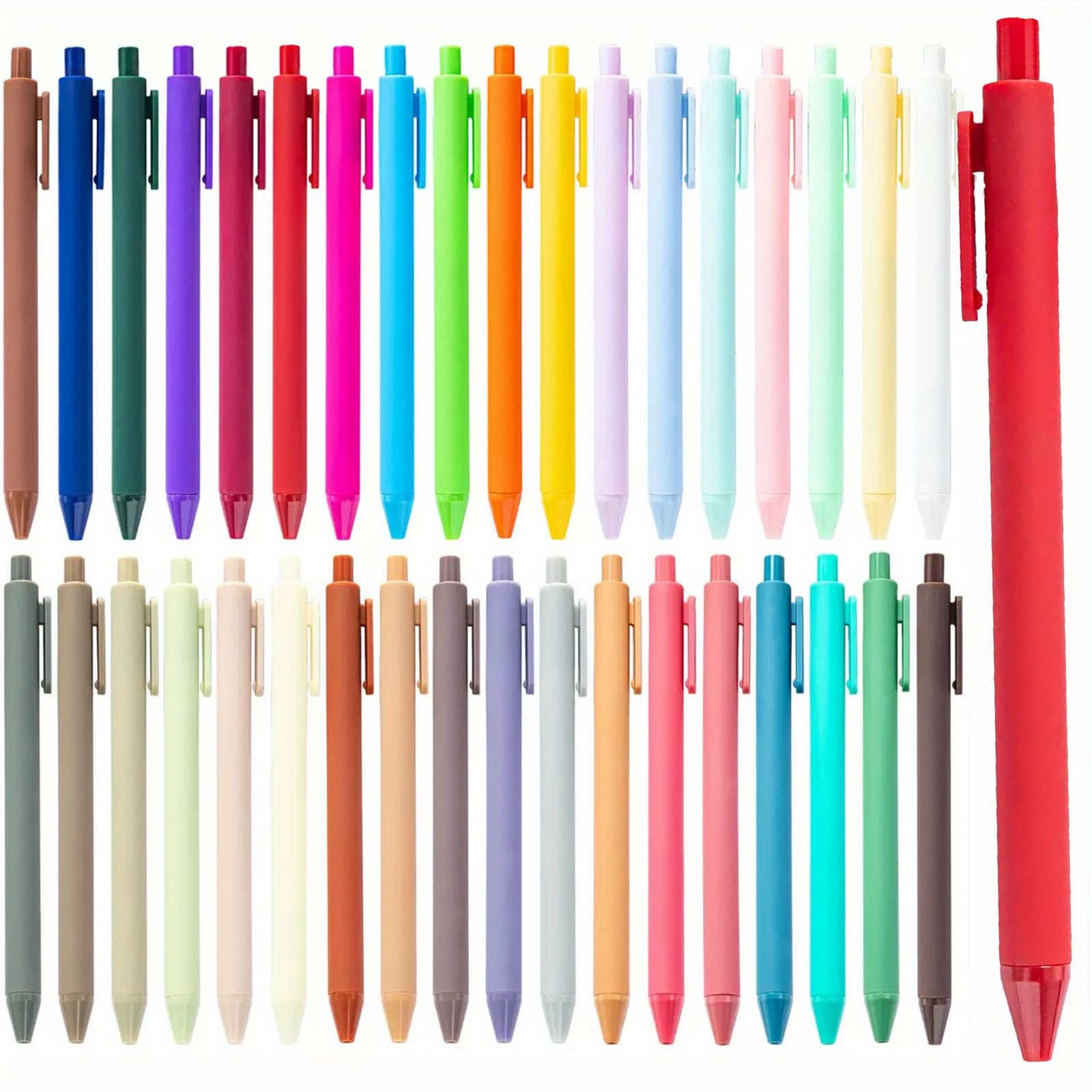 TEMU 36 Black Ink Pens, Extendable To 0.5mm, Exquisite, , Suitable Office, School Supplies And Holiday Gifts, ,