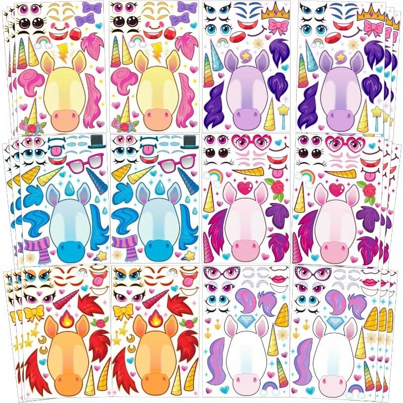TEMU 36pcs Make A Face Stickers For Kids, Make Your Own Stickers, Party Favors Kids Crafts, Goodie Bags Stuffers, Classroom Rewards