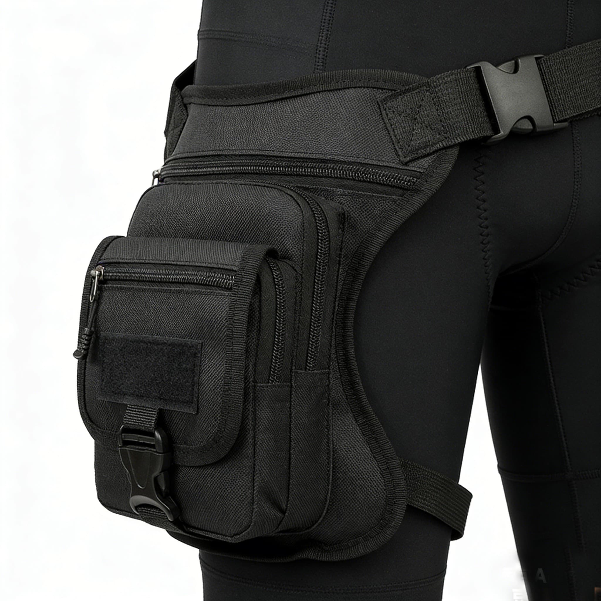 TEMU Motorcycle Thigh Bag | Tactical Style, Phone And Essentials Storage, Lightweight, Zipper Closure, Adjustable Strap