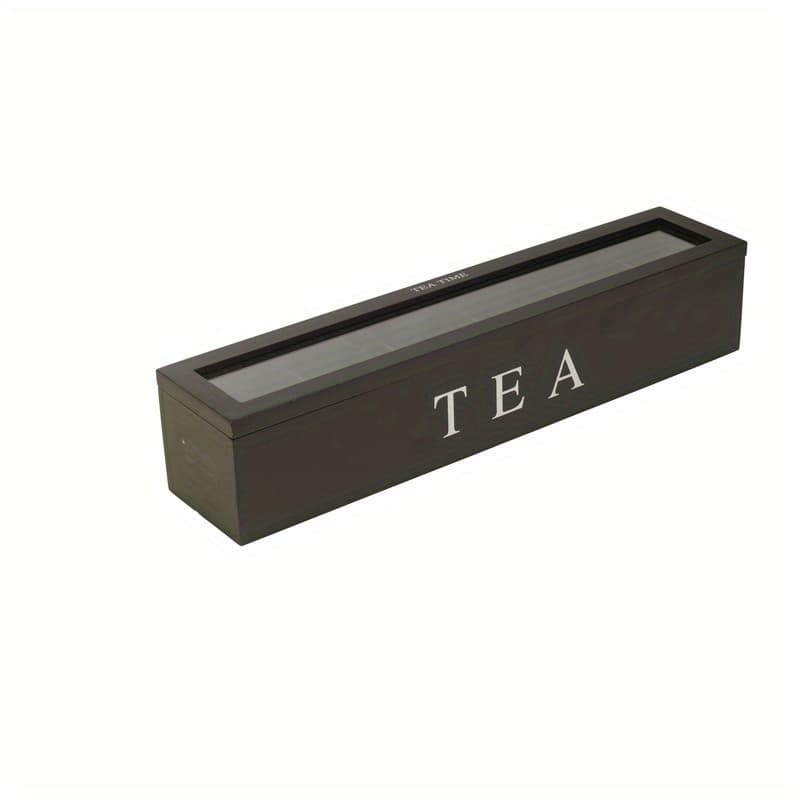TEMU Wooden Tea Bag Storage Box Solid Wood Flip-shaped Tea Room Coffee Capsule Storage Box Watch Jewelry Partition Wooden Box Tea Bag Storage Box