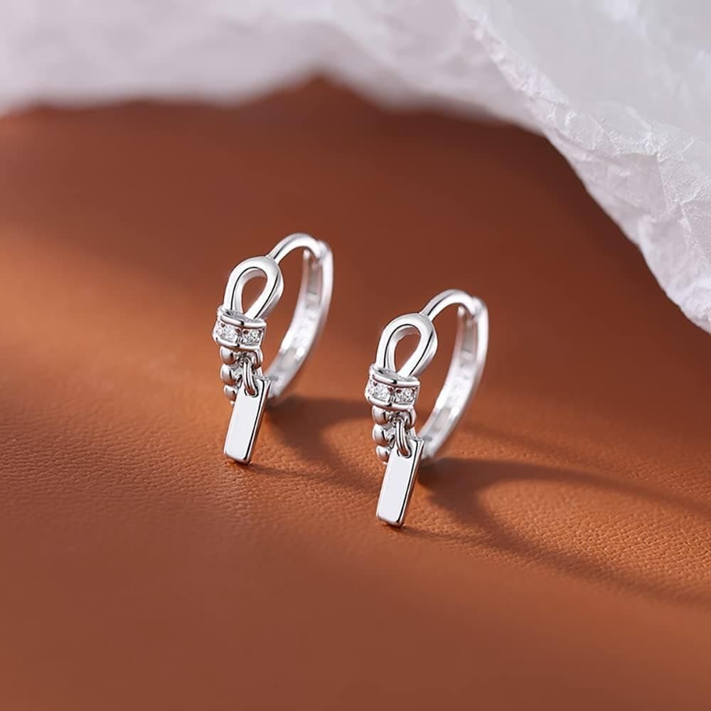 TEMU 925 Sterling Silver Minimalist Hoop Earrings For Women Teen Hoop Earrings Cartilage Helix Hoop Earrings Huggie