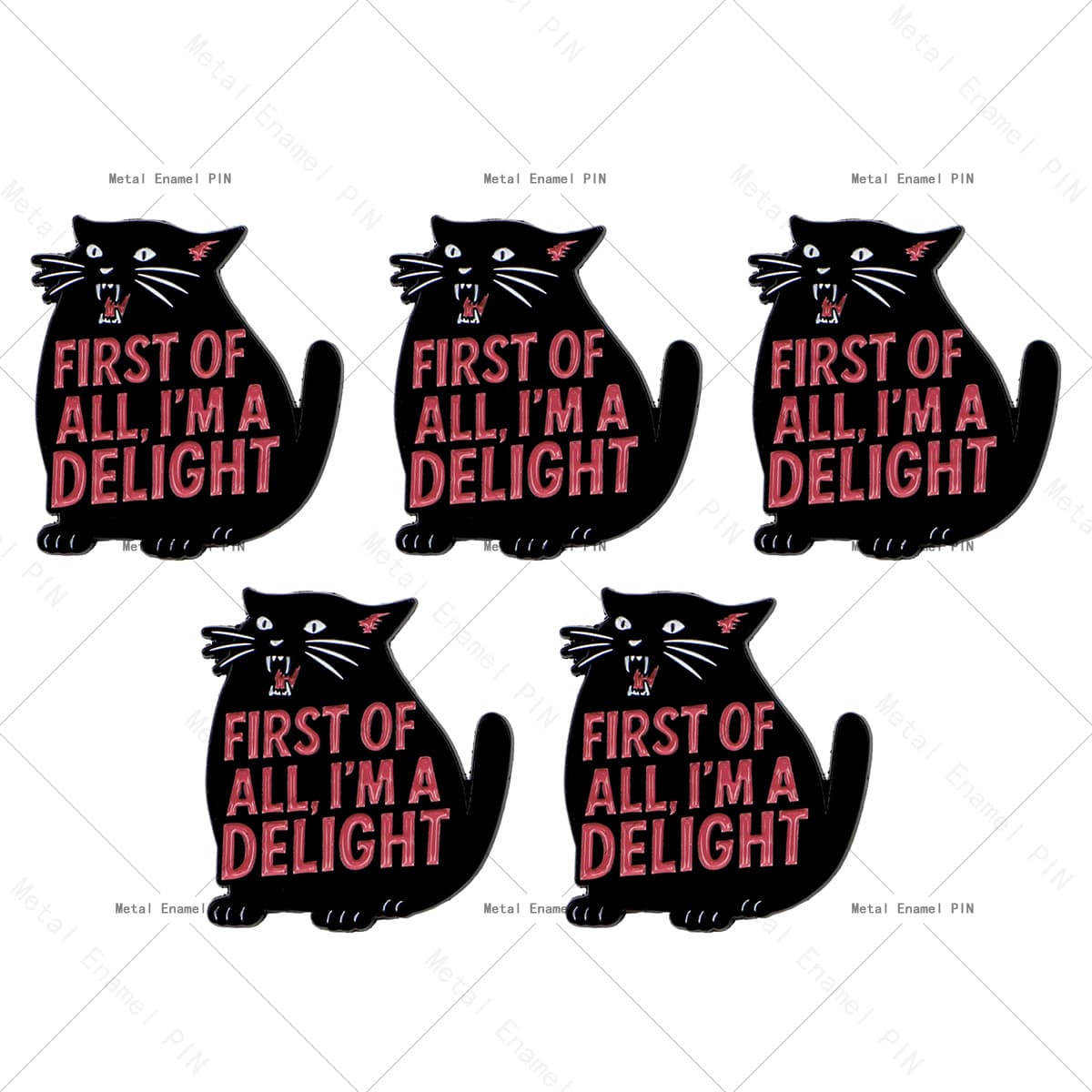 TEMU 5pcs/set ", I'm A " Lapel Enamel Pins And Brooches Badge Pins For Backpacks, Bags, Cool Backpack Decoration, Friend Gifts