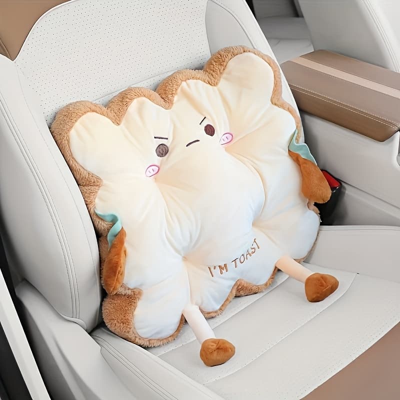 TEMU Toast Chair Cushion Bread Pillow Toast Seat Cushion Bread Plush Pillow Cushions Kawaii Office Desk Chair Car Additions Food Pillows Gift For Birthday Christmas Sofa Bedroom