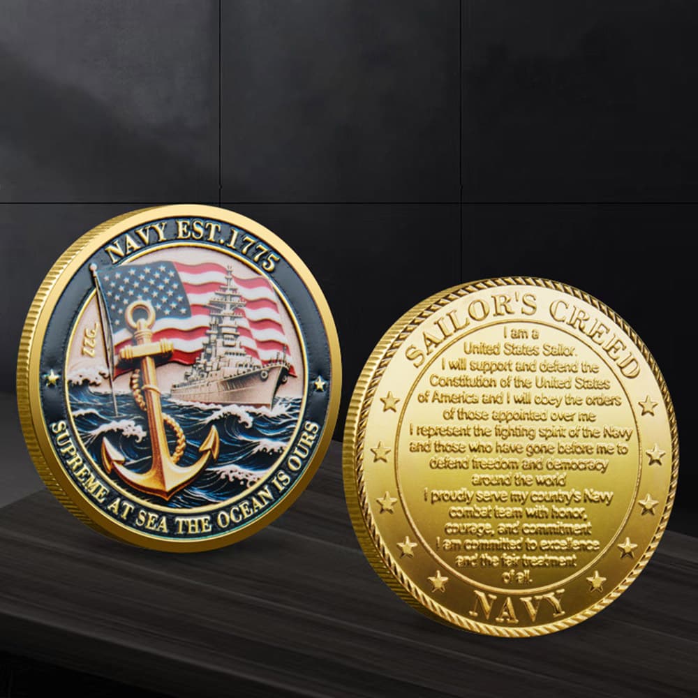 TEMU 1pc-navy Est. 1775 Commemorative Collectible Gifts For Men And Women - Perfect For Birthday Present