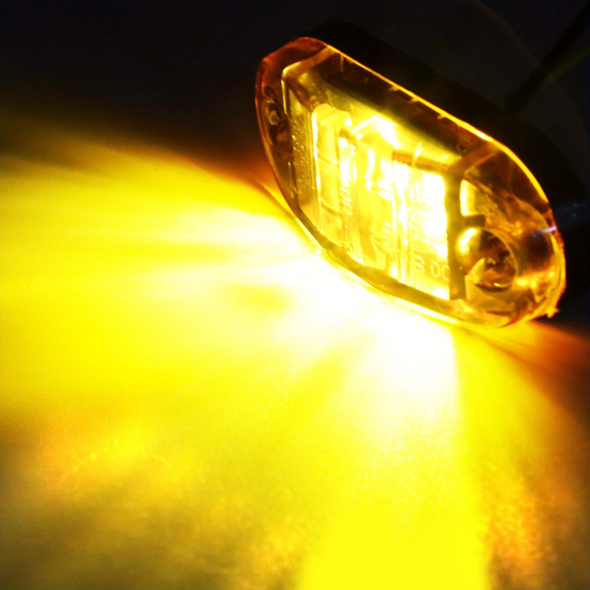TEMU 20-pcs Led Side Marker Light- 4-, 12-24v Dual Voltage, Hardwired Installation, Suitable For Rvs, Buses, Trucks, Trailers Caravans - Amber/ Red/ White Options, Without Battery