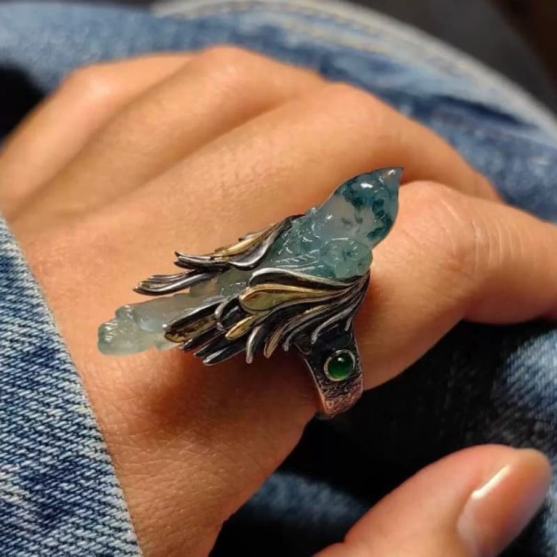 TEMU 1pc - Retro Bird , Artistic Finger Jewelry