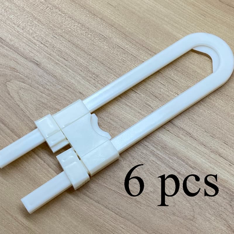 TEMU 6pcs Adjustable U-shaped Cabinet Lock Set – Ideal For Securing Kitchen Cabinets And Storage Doors