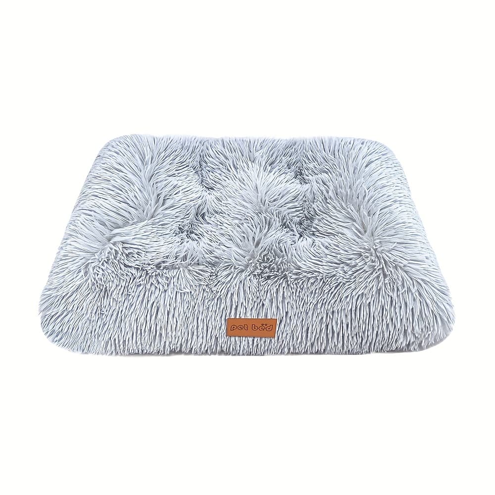 TEMU 1pc Pet Cat Bed Dog Bed, Long Hair Lined Thickened Comfortable Warm- Easy To Remove And Washable Dog Mat Cat Mat, Suitable For Large Medium Small Cats And Dogs