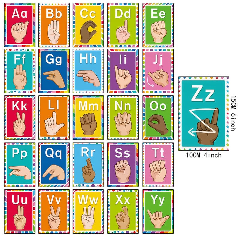 TEMU 26pcs Fun 26 English Alphabet Cardboard Postcards Living Room Bedroom Classroom Decoration Holiday Birthday Ideal Gift Home Wall Decoration