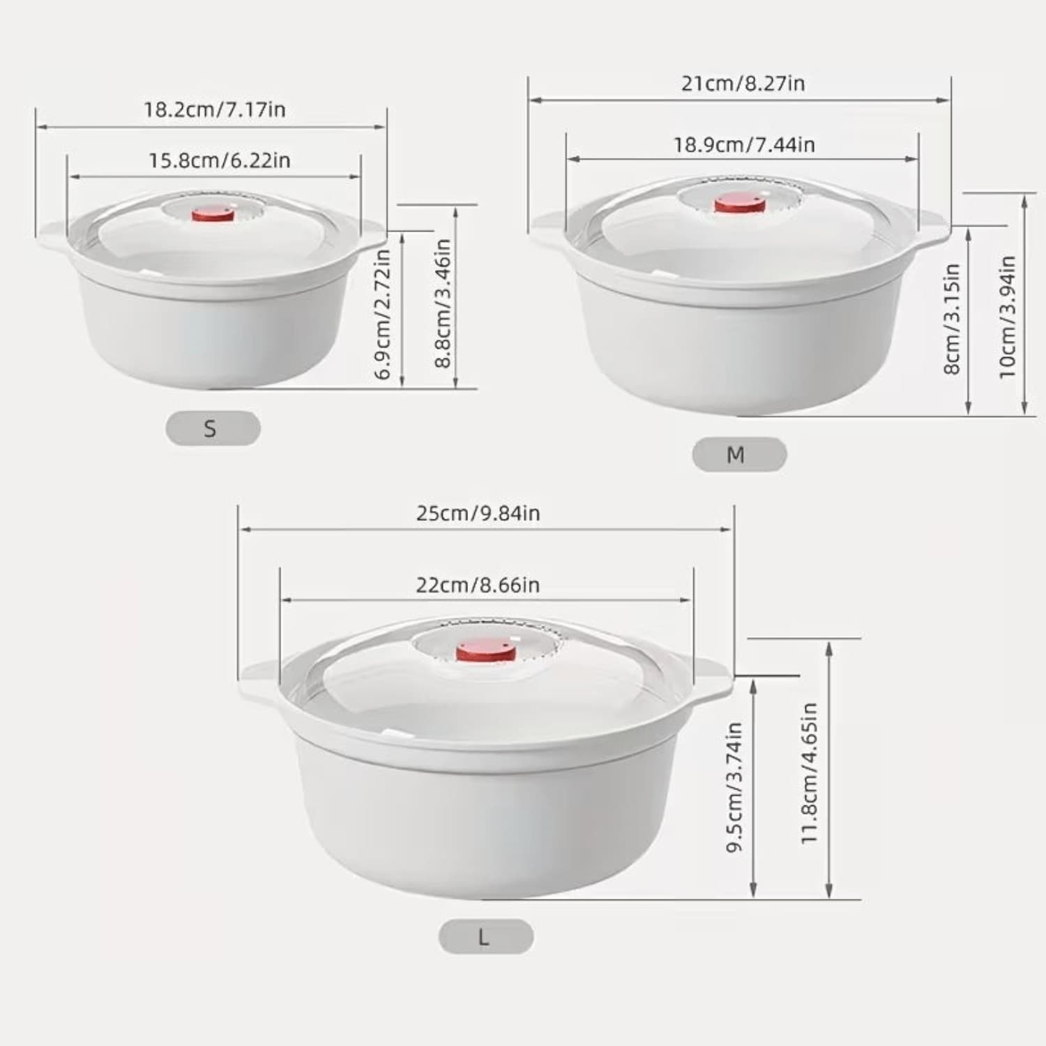 TEMU 2/4/6pcs Microwaveable Bowl Set, Round Food-grade Pp5 Soup Bowls With Lids, Steamer Basket, And Steaming Box. Food In -3 Minutes. Enjoy Meals With Ease
