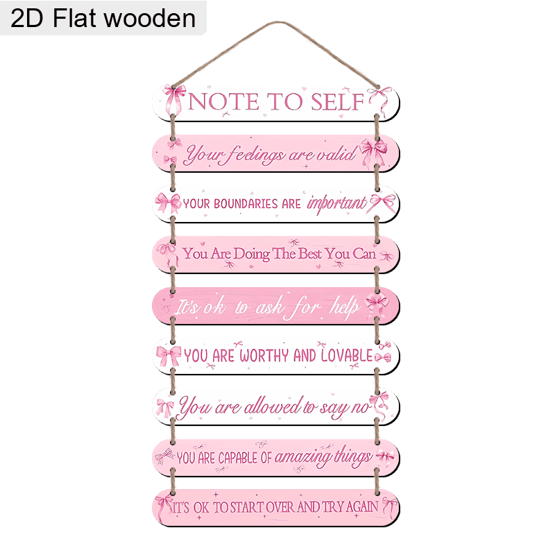TEMU 2d Flat, Lovely Inspirational Home Wall Decoration, Wooden Wall Art, Elegant Positive Quote Wall Decor Sign For Women's Bedrooms And Dormitories, Birthday And Holiday Gifts, Easy To Put