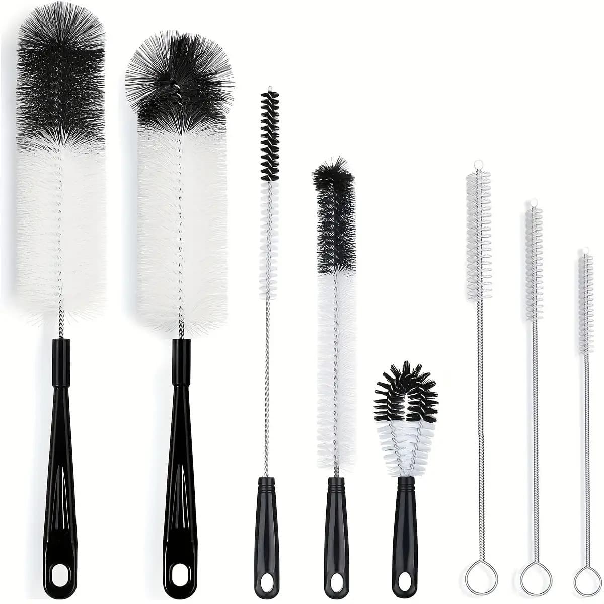 TEMU A Collection Of Extended-handle Bottle Cleaning Brushes Designed For Narrow-necked Wine Bottles, Mugs, Shakers, Sports Water Bottles, Brushes, Straw Cleaners, And Tools For Detailed Cleaning