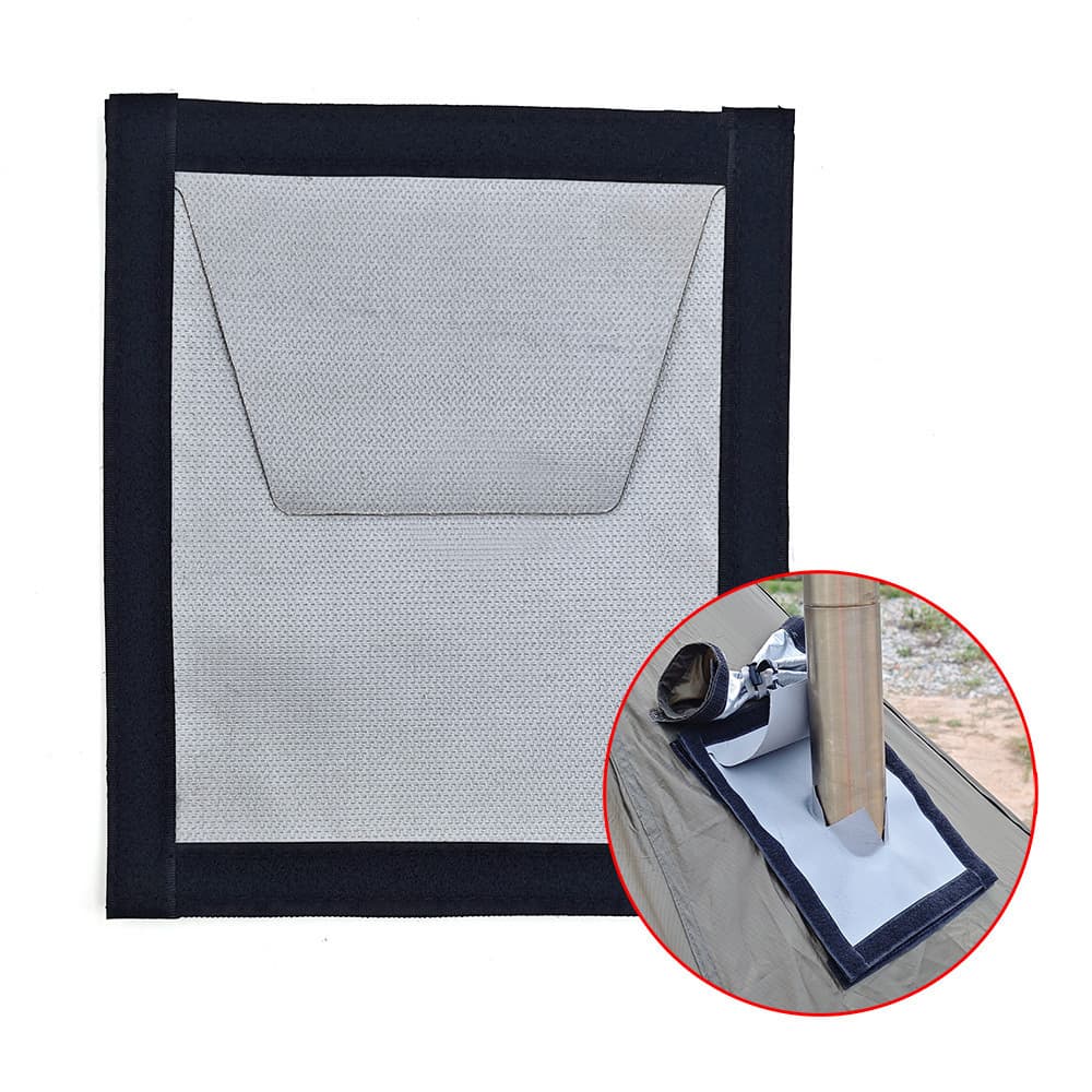 TEMU High-temperature Resistant Double-layer Flame Retardant Fiberglass Insulation Patch - Tent Stove Pipe Hole Accessory For Outdoor Camping & Diy Fire Pit