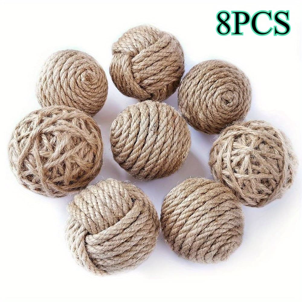TEMU 8pcs Orbs Decorative Balls Set Of 8 For Bowls, Balls Of Vase Filler For Farmehouse Christmas Ornaments Home Decor Accents.
