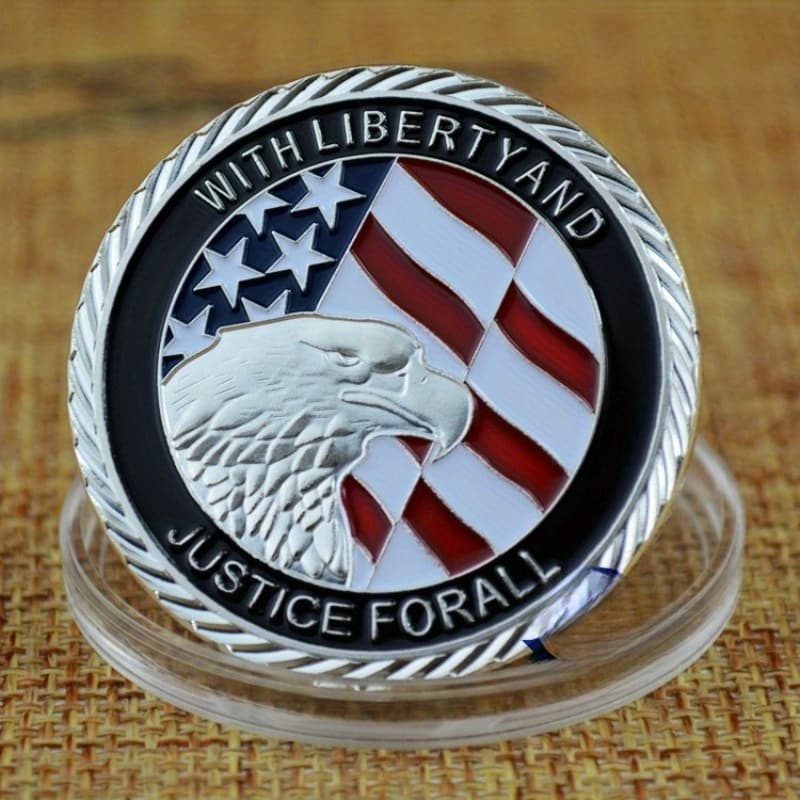 TEMU 3pcs Eagle 911 Collector' Commemorative Badge, Painted Metal Badge, Coin
