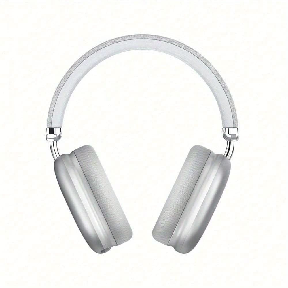 TEMU Wireless Headphones Over-ear Headphones Active Noise Cancelling Wireless Headphones With Microphones, 42 Hours Playtime, Hifi Audio Adjustable Headphones For Iphone/ / - Silver