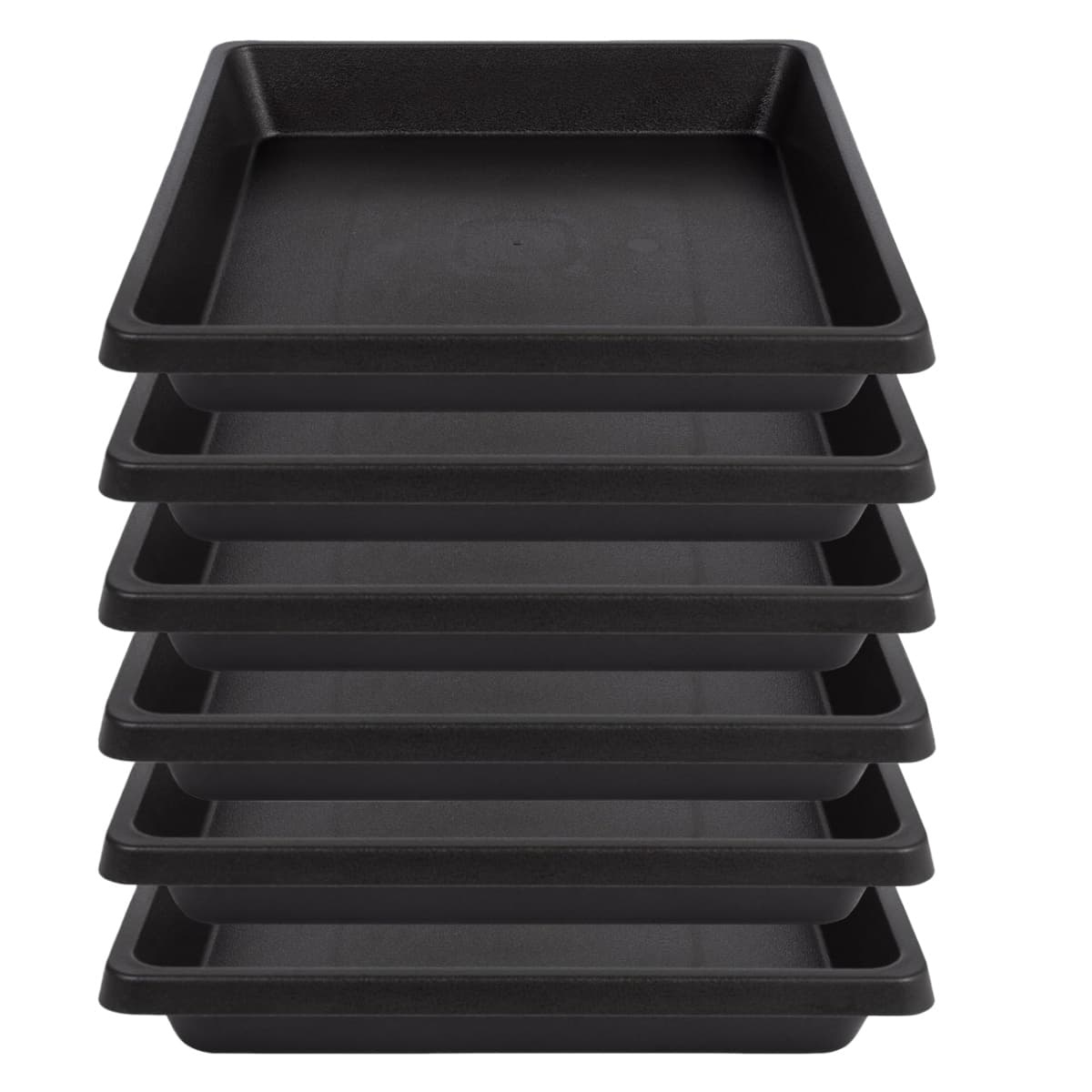 TEMU 4 Size Square Plant Saucer 6 Pack(6 8 10 12 Inch), Plant Drip Trays And Flower Pot Saucers, Plant Trays For Indoors No Holes, Plant Drainage Tray Saucers For Potted Plants