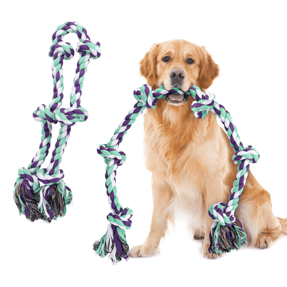 TEMU 1 Pack Dog Rope Toys For Large And Medium Dogs Large Breed Aggressive Chewers Indestructible Teeth Cleaning Tug Of War Pet Supplies 42 Iinch