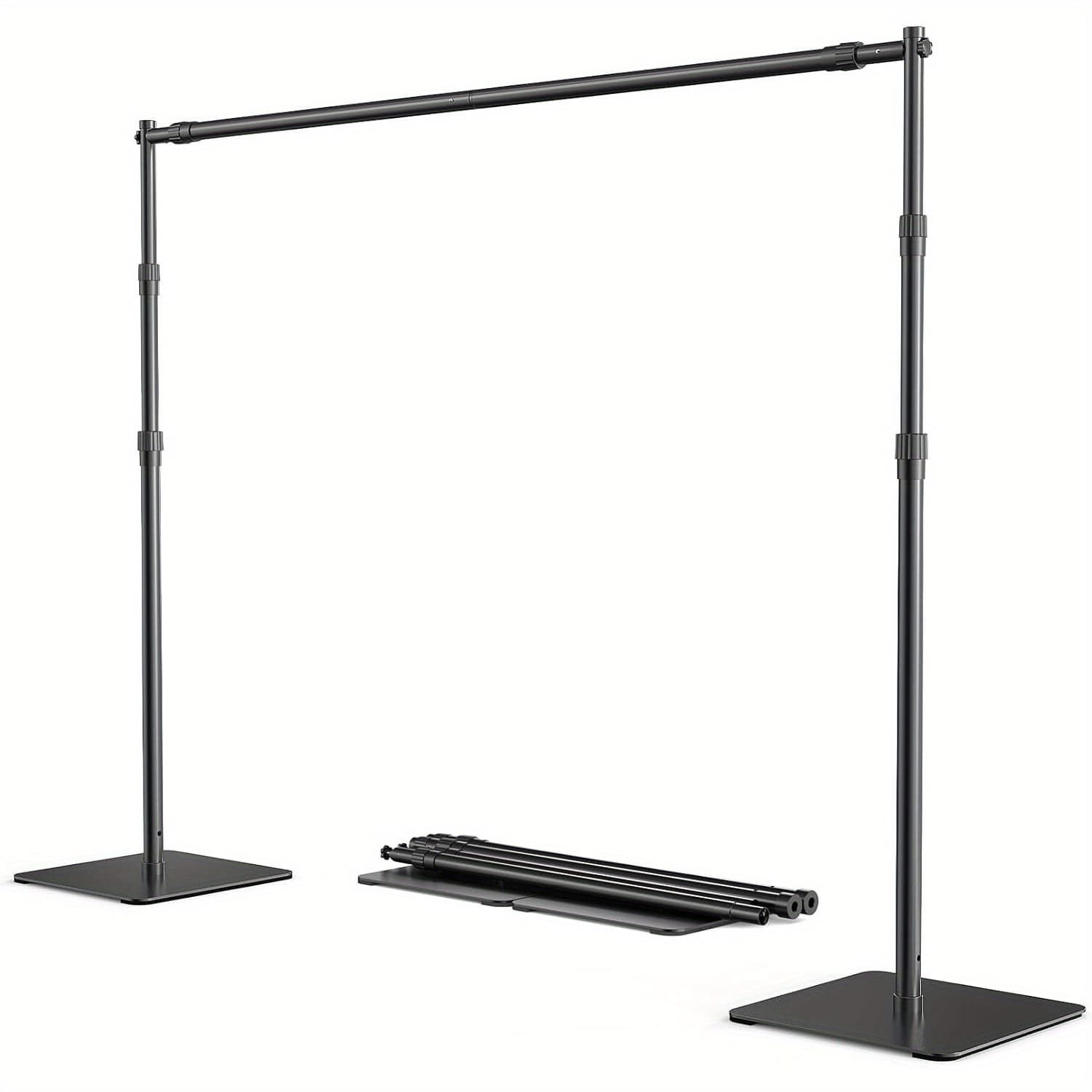 TEMU 8x10ft Backdrop Stand, Adjustable Heavy Duty Photography Stand With Base, Perfect For , Parties, And