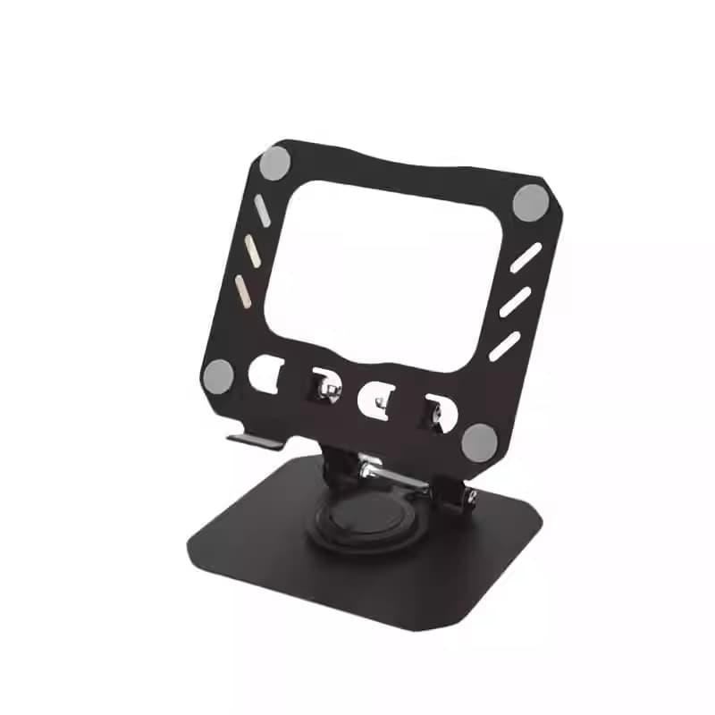 TEMU Black Metal Tablet Stand Featuring 360 Degree Rotating For Ipad Smartphones