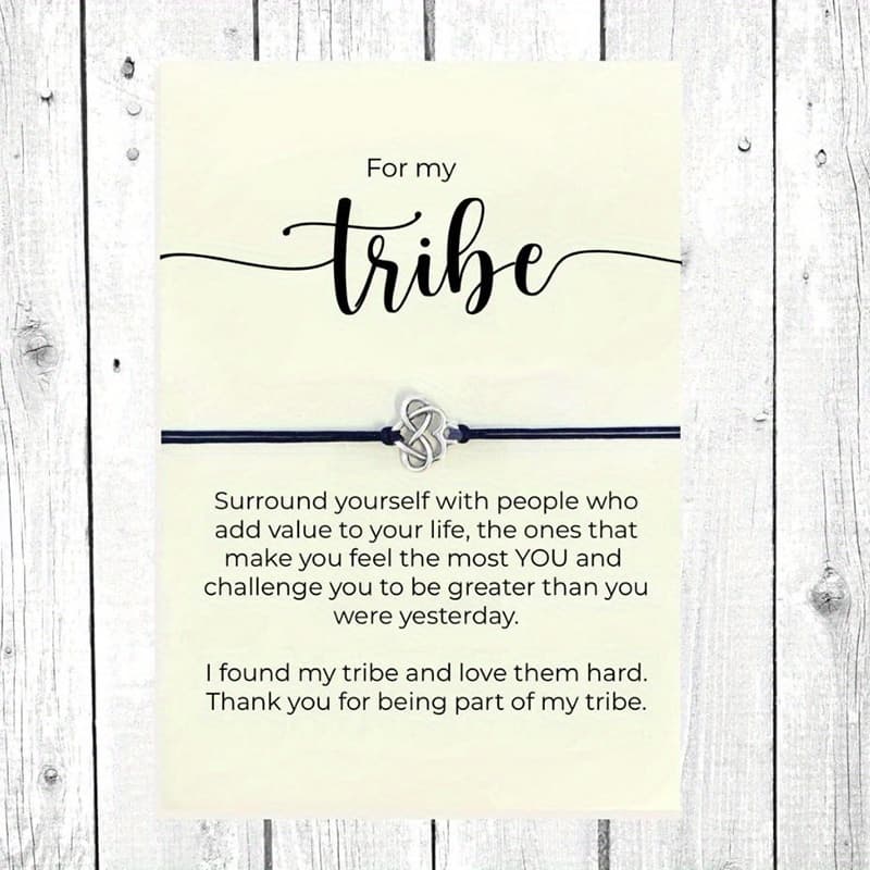 TEMU -2pcs Tribe Of , Tribe Bracelet, Friendship Bracelet, Gift For , Bff Gift, Friendship Card, Charm Bracelet For Best Friend