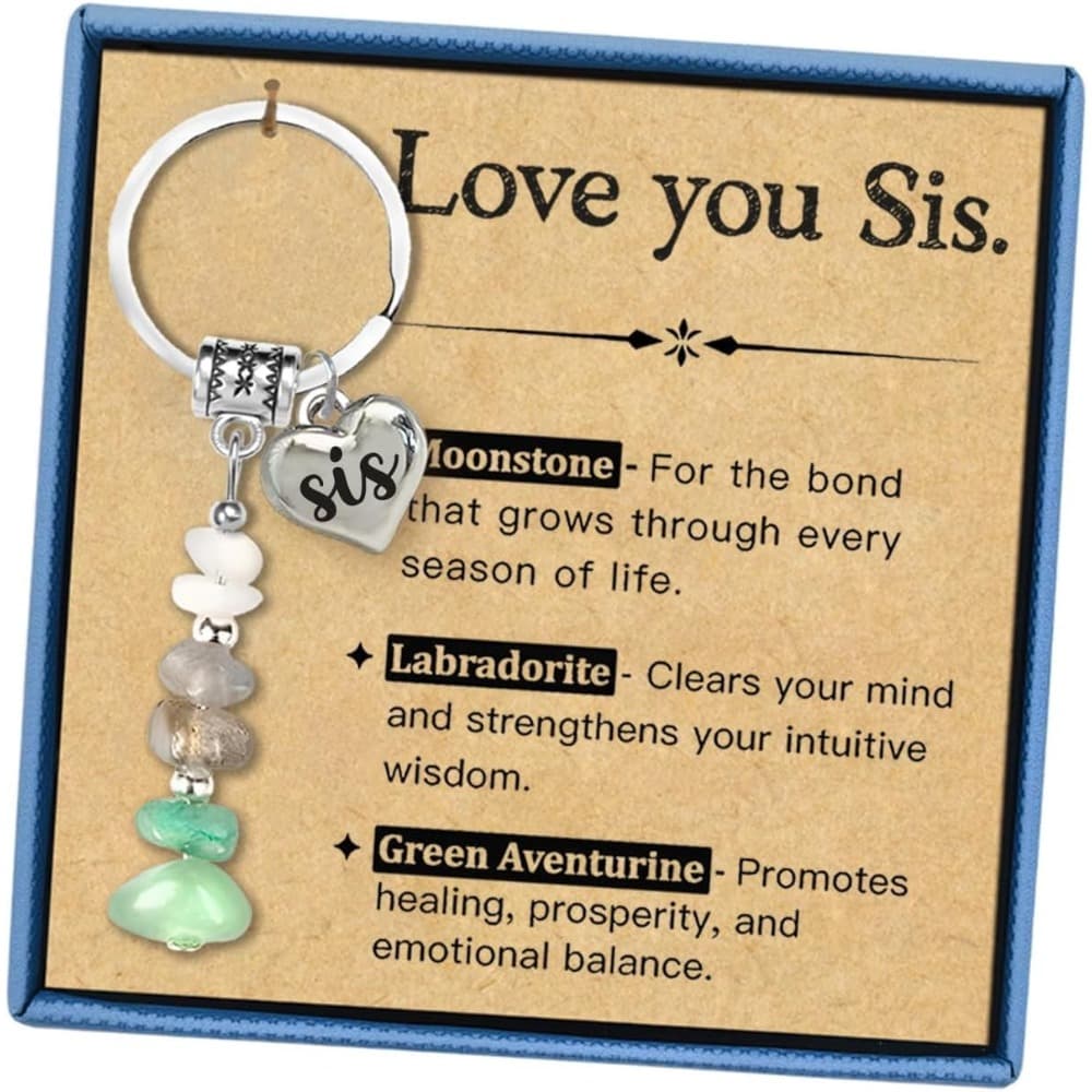 TEMU Keychain Gift For Sister Love You Sis Golden Keyring Gift For Sisters Birthday Unique Charm Key Ring Sister Keyring To Bestie Friend Mother Valentines Day Gift Friendship Present For Women