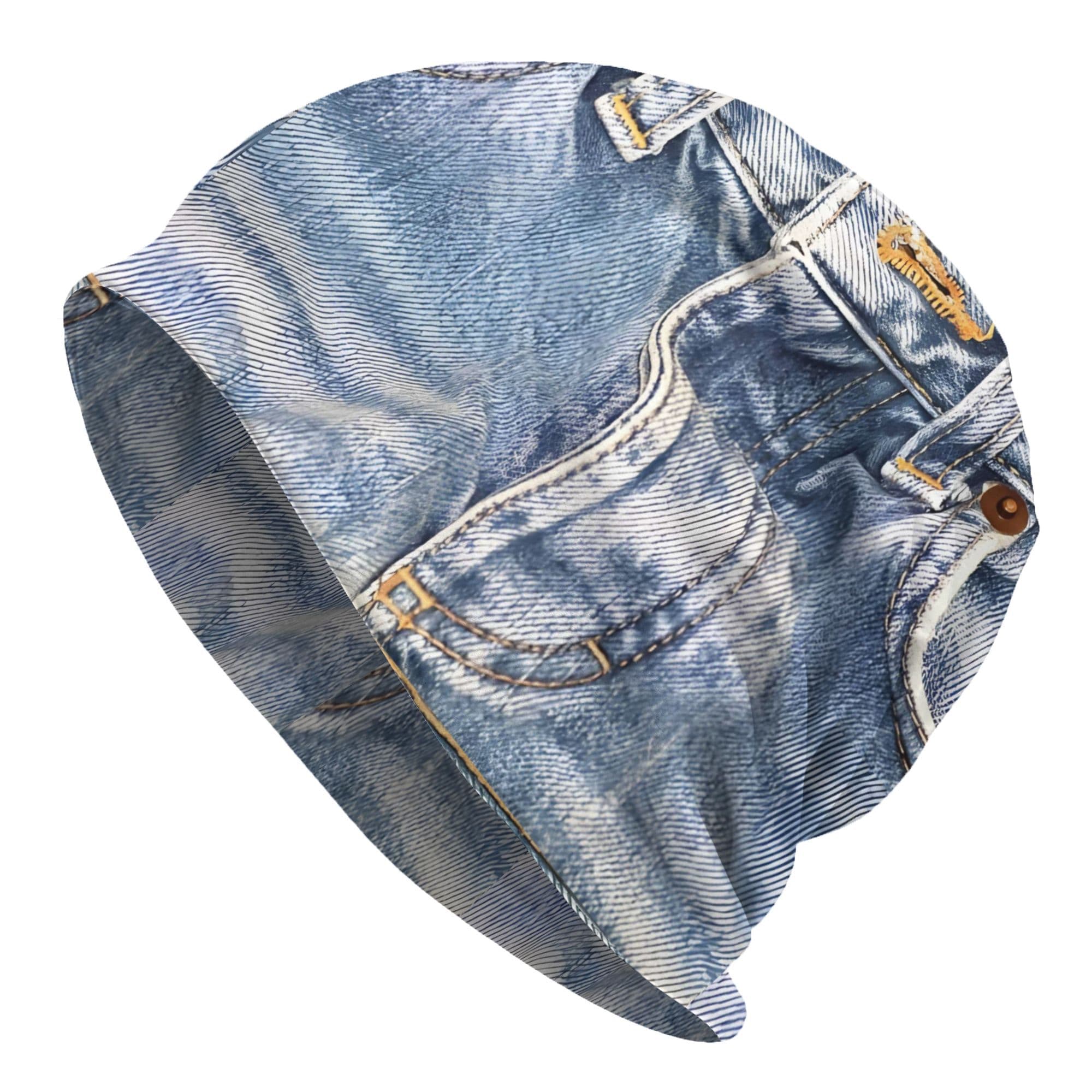TEMU Blue Jeans Beanies Caps Fashion Bonnet Unisex Soft Hats