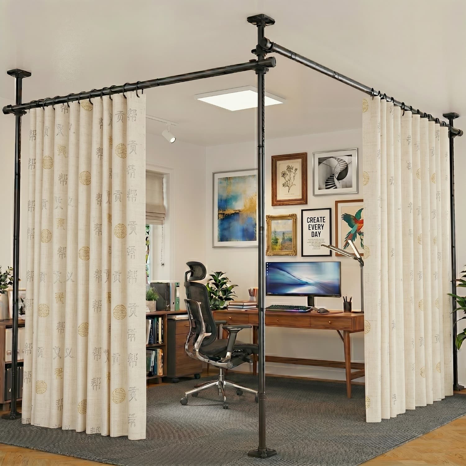 TEMU High-quality Space Partitioning Divider For Home Office - For Effective Organization | Superior Panel Separator For Office Supplies And Furniture Lighting