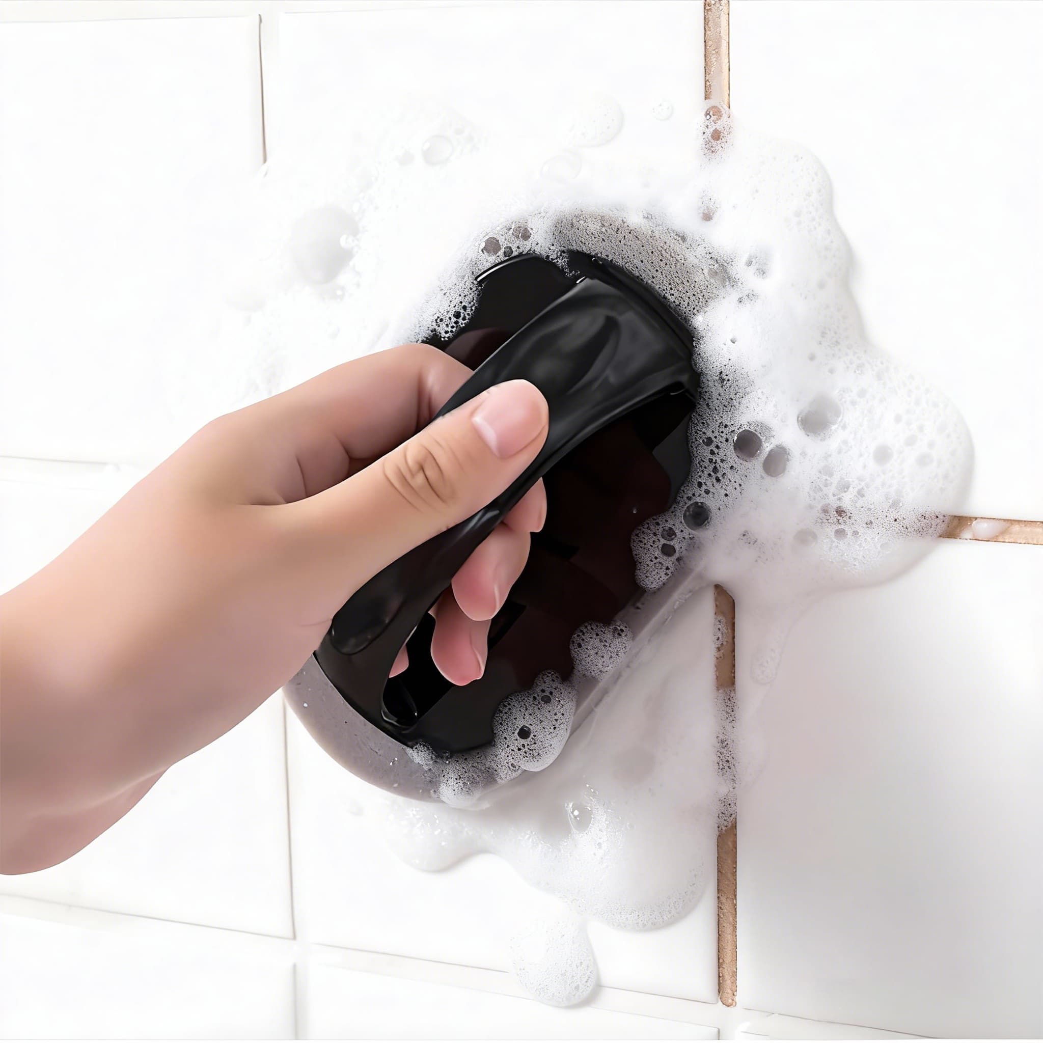 TEMU Magic Diamond Sponge Brush, Multi-functional Cleaning Eraser For Stains, Kitchenware And Bathroom Cleaner, With Ergonomic Handle, Durable Scrubbing Pad And Dishwasher Safe