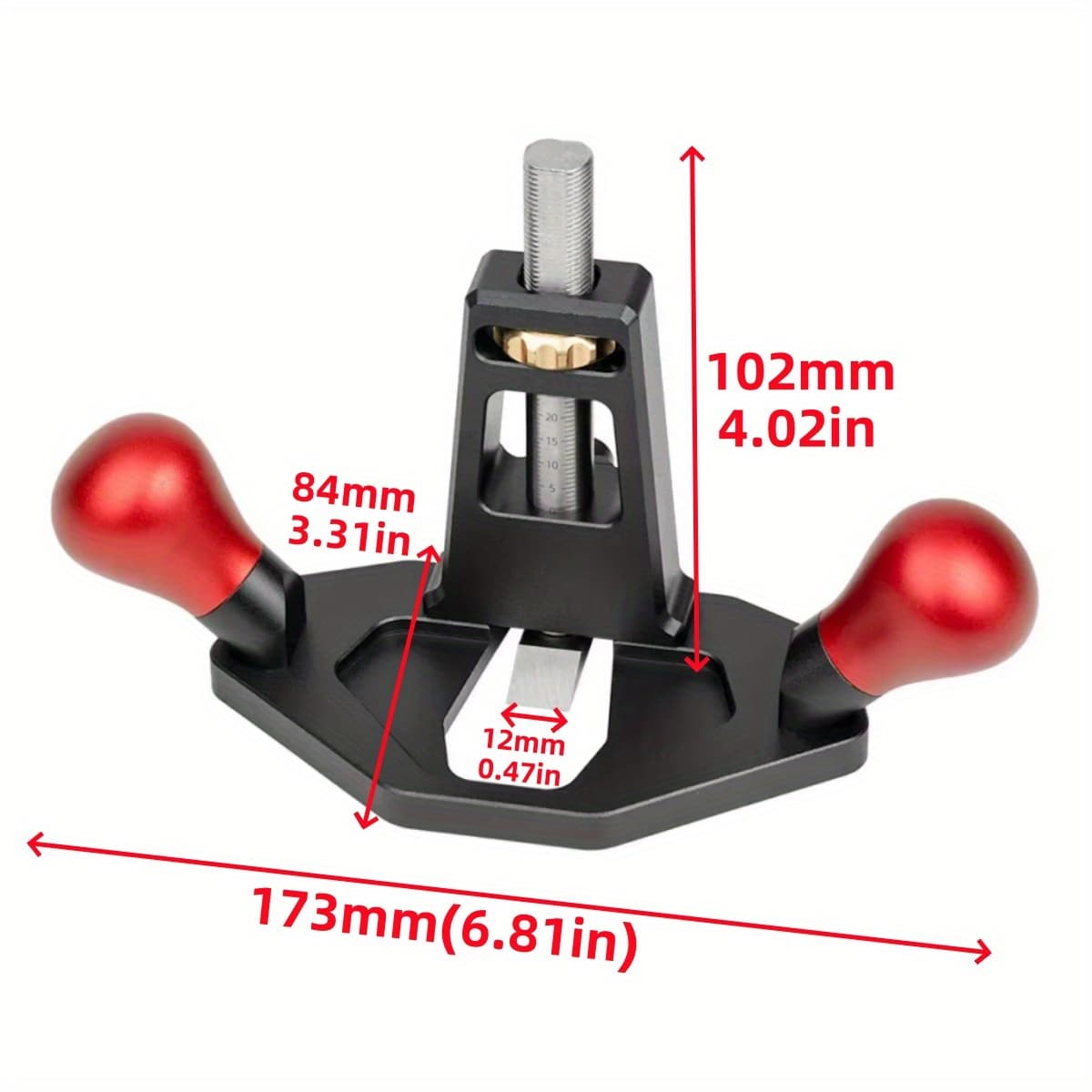 TEMU Professional Router Plane With Adjustment Knob Woodworking Handheld Bottom Cleaning Manual Slotting Edge Trimming Flat Planer