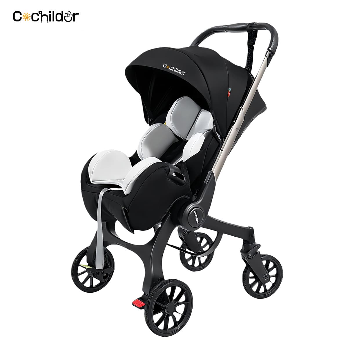 TEMU Cochildor Foldable Stroller Portable Travel Carriage With Bidirectional Push (front/reverse), Adjustable Canopy & Lightweight - Foldable For Airplane, Public Transport - Newborn Stroller, Frame